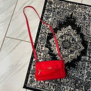 Kate spade red nylon crossbody